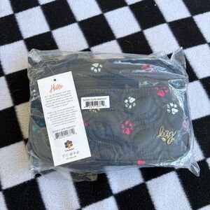 Lug Super Coupe Crossbody Belt Bag Paws Navy NWT RFID Travel Organizer